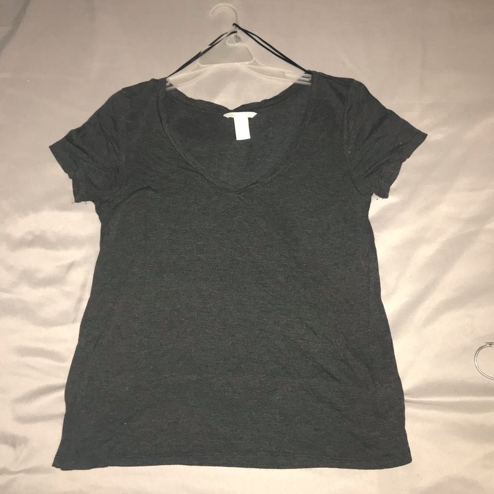 Dark Gray Vneck T-Shirt